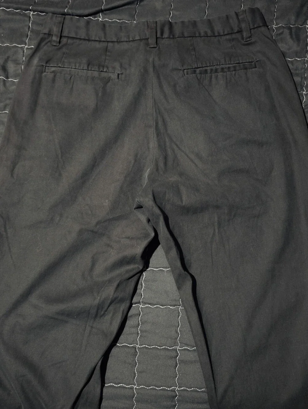 Banana Republic Men’s Black Stretch Flat-Front Chino Pants Size 33 x 32